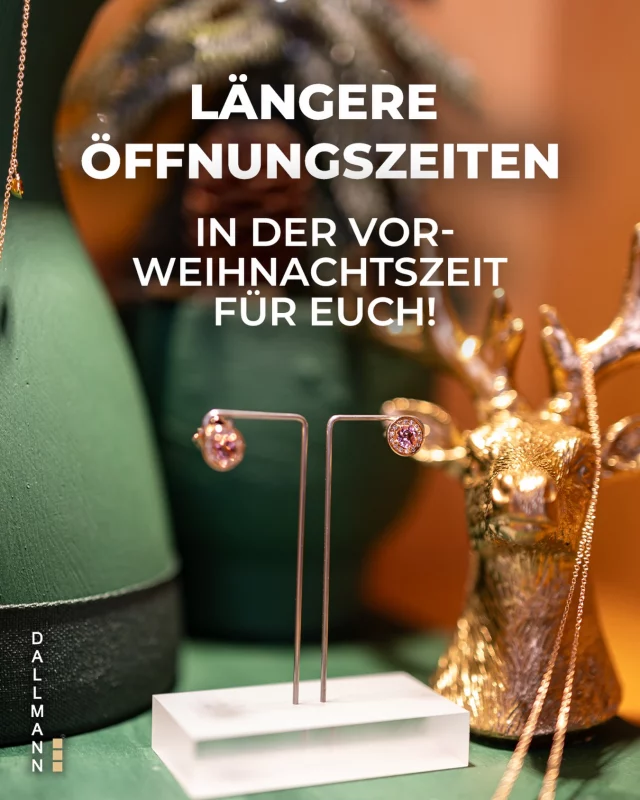 Wir haben länger für Euch geöffnet ✨ Auch montags ist unsere Goldschmiede jetzt für Euch von 10 bis 18 Uhr geöffnet, Samstag sind wir ebenfalls bis 18 Uhr für Euch da. In diesem Sinne freuen wir uns auf Euch und Euren Besuch 🫵🏻

#goldschmiede #dallmann #buxtehude #juwelier #schmuck #handwerk #handwerkmitherz